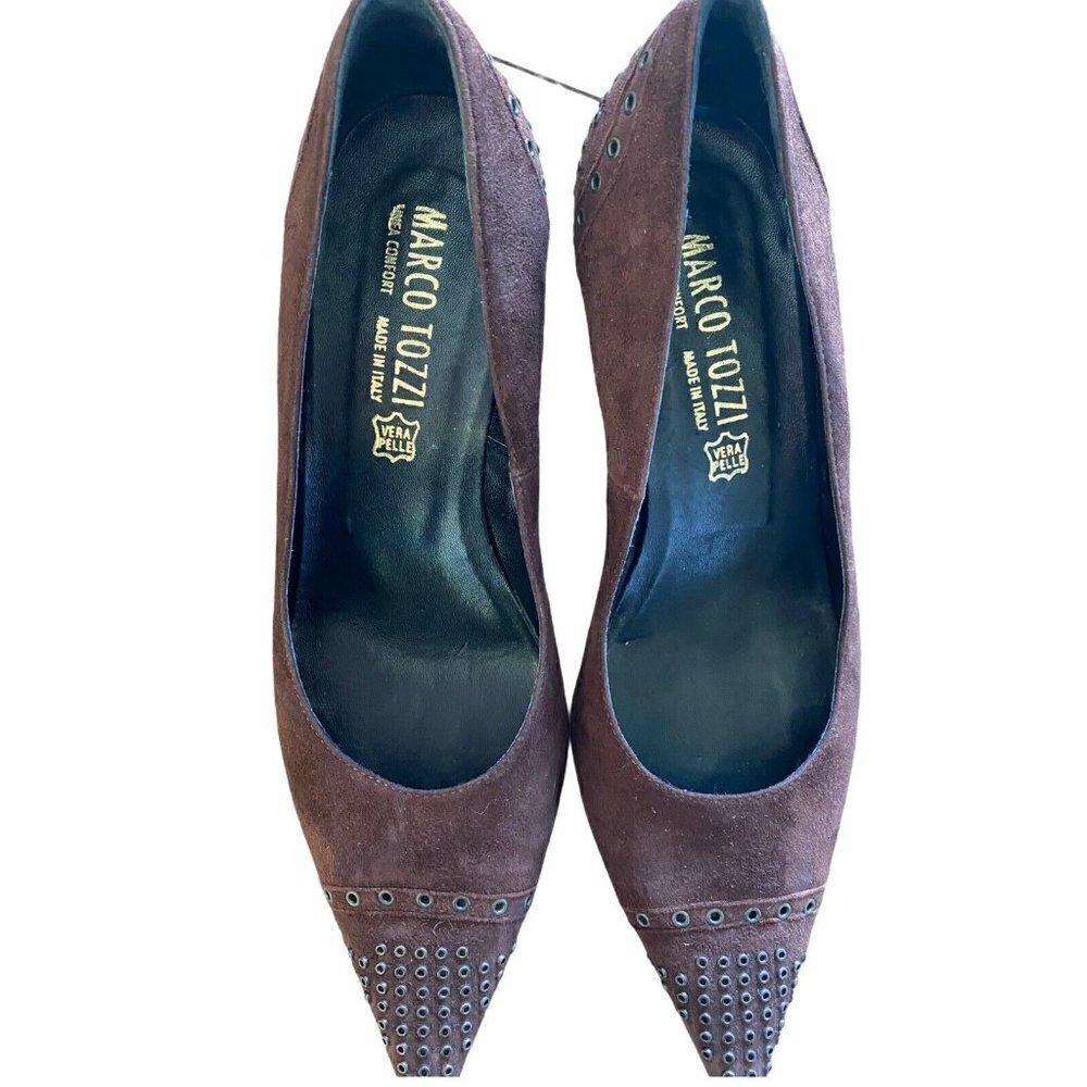 Marco Tozzi Shoes‎ Womens Size 39 Euro 8.5 US Brown Suede Pumps Pointed Toe New